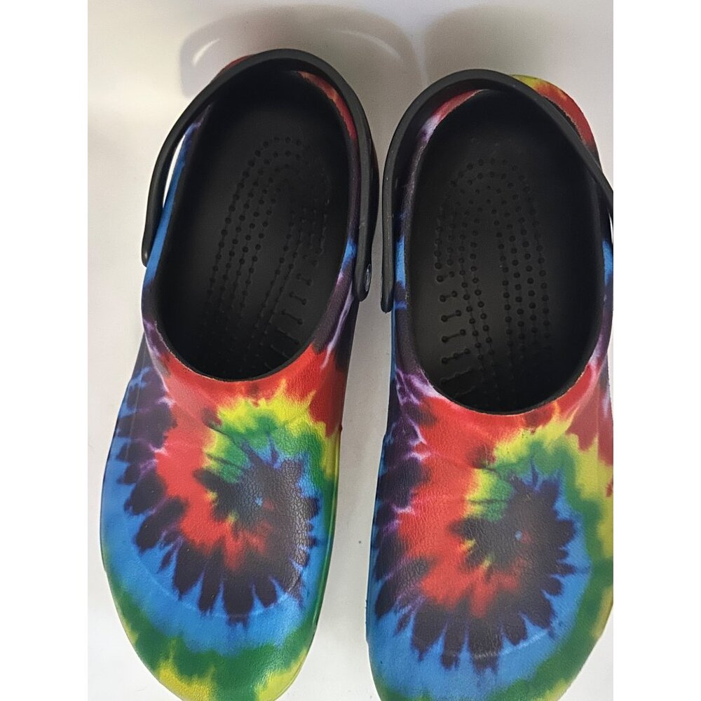 Crocs Tie-Dye Mens 14 Classic Bistro Clog Slip-On Shoes Multicolor - Picture 3 of 10